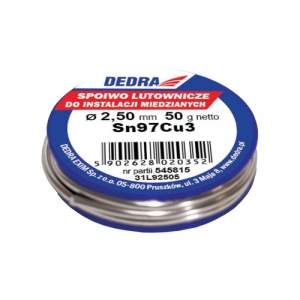 Dedra Spoiwo lutownicze 2,5mm Sn97Cu3 50g (31L92505) 1