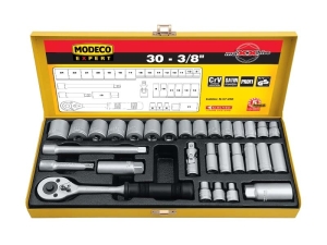 Zestaw narzędzi Modeco Zestaw kluczy nasadowych 3/8" 30szt. (MN-57-230) 1