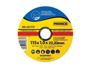 Modeco Ściernica płaska do cięcia stali 115x1x22,23mm 50szt. - MN-68-970 1