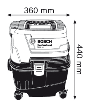 Odkurzacz przemysłowy Bosch GAS 15 (B6019E5000) 2