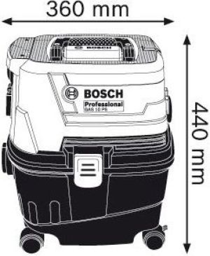 Odkurzacz przemysłowy Bosch GAS 15 PS (B6019E5100) 5