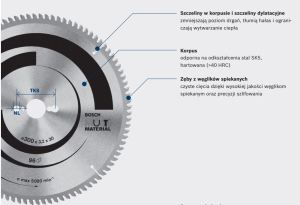 Bosch Piła tarczowa T MULTI Material 210x2,5x30mm 80 zębów 2608640445 5