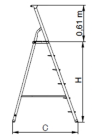Drabex Drabina wolnostojąca jednostronna aluminiowa 2 stopniowa (DR1102) 4