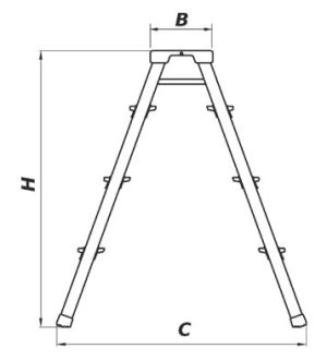Drabex Drabina wolnostojąca dwustronna aluminiowa 4 stopniowa (DR8003) 6