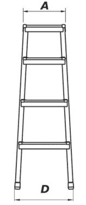 Drabex Drabina wolnostojąca dwustronna aluminiowa 4 stopniowa (DR8003) 7