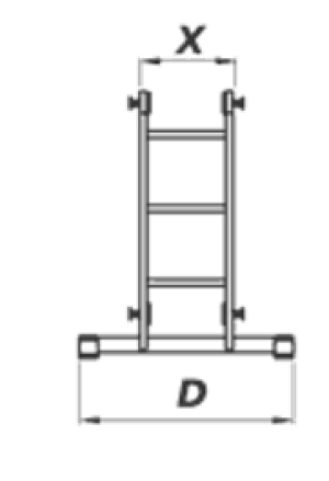 Drabex Drabina aluminiowa uniwersalna 476cm 4x4 szczeble - 6003 11