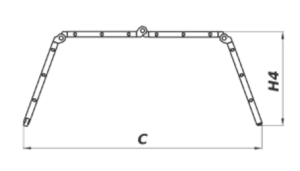 Drabex Drabina aluminiowa uniwersalna 476cm 4x4 szczeble - 6003 9