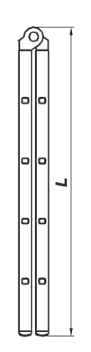 Drabex Drabina aluminiowa malarska 245mm 8 szczebli (5003) 2