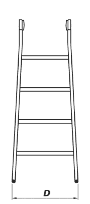 Drabex Drabina aluminiowa malarska 245mm 8 szczebli (5003) 4