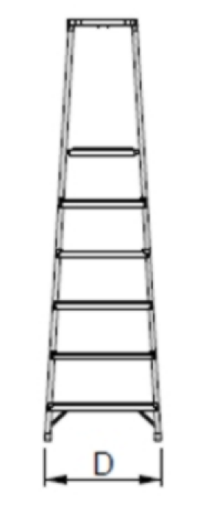 Drabex Drabina wolnostojąca jednostronna aluminiowa 7 stopniowa (DR1107) 3