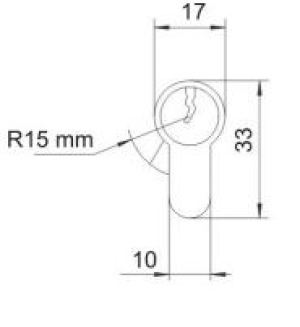 LOB Wkładka symetryczna bębenkowa Yeti 30x30mm nikiel satyna WK 61000N 2
