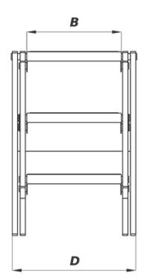 Drabex Drabina wolnostojąca jednostronna aluminiowa 3 stopniowa (DR8022) 3