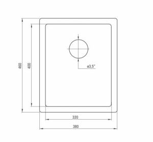 Zlewozmywak Deante Komora podblatowa Corda 46x38cm alabaster ZQA A10B 3