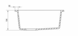 Zlewozmywak Deante Komora podblatowa Corda 46x38cm alabaster ZQA A10B 4