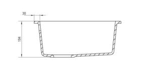 Zlewozmywak Deante Komora podblatowa 1-komorowa Corda 460x380x190mm - ZQA G10B 4