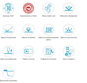 Zlewozmywak Deante Komora podblatowa 1-komorowa Corda 460x380x190mm - ZQA G10B 5