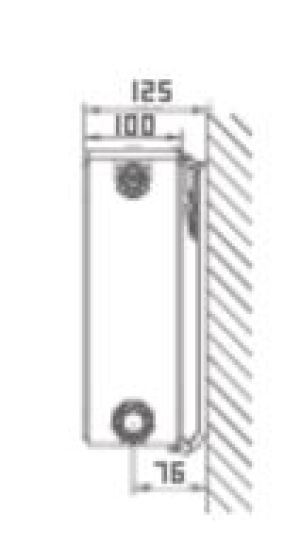 Stelrad Grzejniki dolnozasilane NOVELLO 22 z wbudowanym zaworem termostatycznym 300x600 - GR-ST-N-22060 4