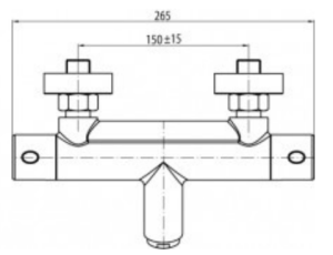 Bateria wannowa Valvex Estill Round ścienne chrom (2447160) 3