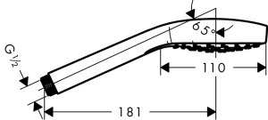 Słuchawka prysznicowa Hansgrohe Croma Select E 1-funkcyjna biały (26814400) 6
