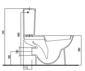 Zestaw kompaktowy WC Koło Miska kompaktowa WC Rimfree Nova Pro (M33220000) 3