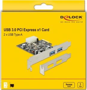 Kontroler Delock PCIe 2.0 x1 - 2x USB 3.0 (89241) 3