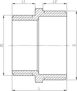 Invena Nypel mosiężny redukcyjny 3/8x1/2" - ZM-07-102 2