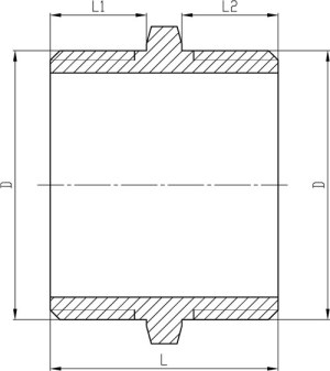 Invena Złączka mosiężna nypel 1" - ZM-03-025 2