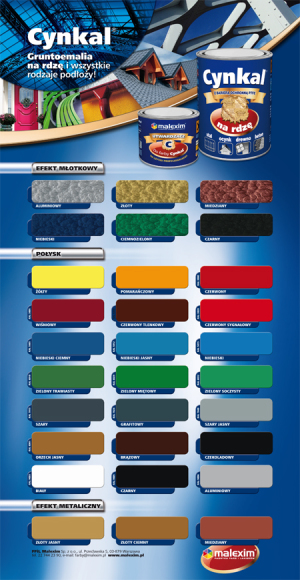 MALEXIM Gruntoemalia akrylowa czarna CYNKAL 2,5L 2