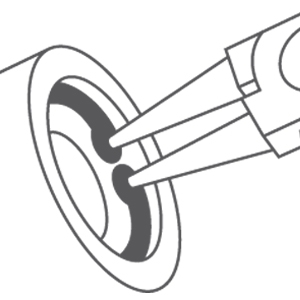 Modeco Szczypce proste do pierścieni Seegera wewnętrznych 250mm - MN-20-730 3