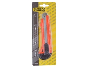 Modeco Nóż z wymiennym ostrzem łamanym prowadnica stalowa 18mm (MN-63-020) 2