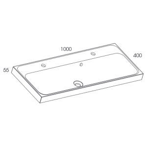 Umywalka Elita Kwadro Duo 100cm (22052011N) 3