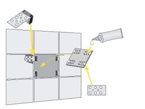 Modeco Uchwyt magnetyczny do glazury 4szt. (MN-76-030) 3