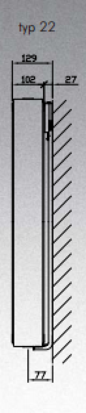 Stelrad Grzejnik VERTEX STYLE typ 22 600x1600mm 2