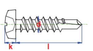 Wkręt samowiertny ocynkowany PHD 4.8x38mm - 7504N248038 Z 4