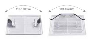 Maxpol Kratka wentylacyjna z siatką 175x215mm brązowa - 012 3