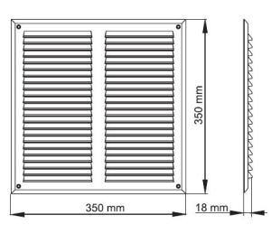 Maxpol Kratka wentylacyjna 350x350mm biała - 005 2
