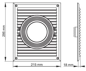 Maxpol Kratka do pochłaniacza z siatką uniwersalna 215x265mm biała - 137 2