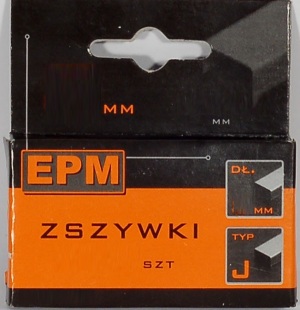 EPM Zszywki J-006 6mm 1000szt. E-400-4106 1