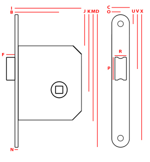 Jania Zamek wpuszczany bezkluczowy stolarski 50 - Z074 2