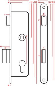 Jania ZAMEK WPUSZCZANY JANIA 90/22 WĄSKI NA WKŁADKĘ [jm.SZT] - MP ZW ZZW 4