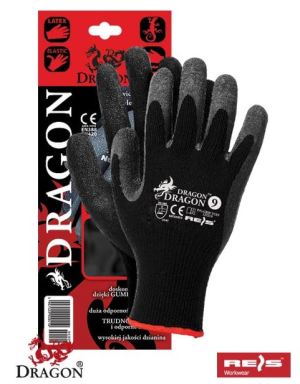 Reis Rękawice ochronne wykonane z dzianiny powlekane rozmiar 9 - DRAGON BB 9 2