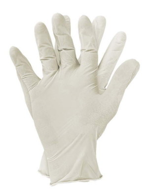 Rękawice latexowe Delicato M białe 1