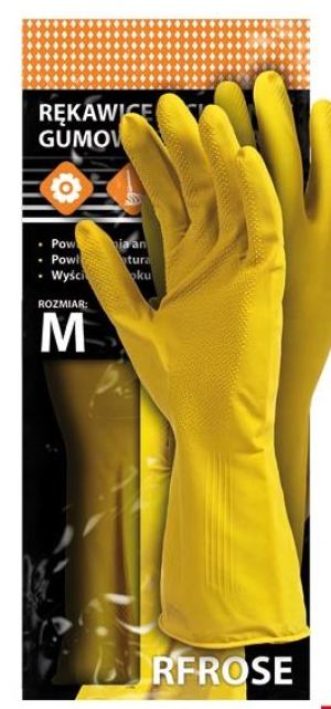 Reis Rękawice ochronne gumowe flokowane rozmiar M - RFROSE Y M 1