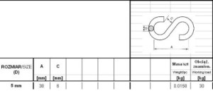 Ogniwo uzupełniające typ s ocynkowane 5mm 2