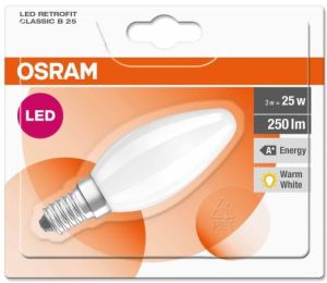 Osram Żarówka LED RETROFIT CLASSIC B 25 3W/827 E14 FR - 4052899936409 4