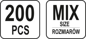 Yato zestaw sprężynek 200 sztuk mix (YT-06875) 3