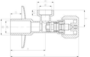 Invena Zawór kątowy czerpalny 1/2"x1/2"  (H/ZW-52-015) 2