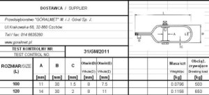 Napinacz siatki 120mm ocynkowany 1st. 2