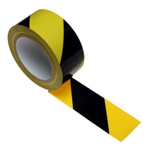 Taśma ostrzegawcza 48mm x 25m żółto czarna 1