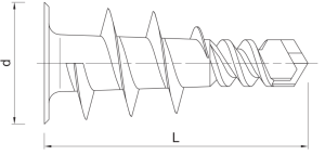 Koelner Kołek do płyt G-K DRIVA 16x36mm 100szt. (DRA-01) 2